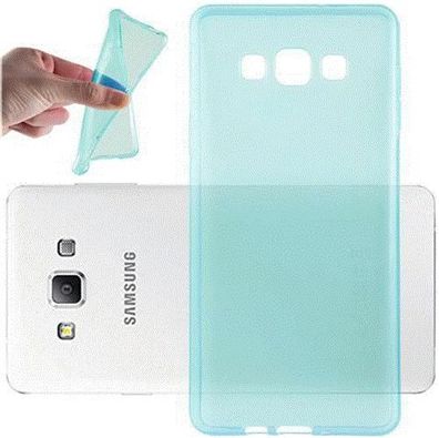 Cadorabo Hülle kompatibel mit Samsung Galaxy A7 2015 in Transparent BLAU - Schutzh...