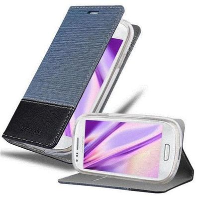 Cadorabo Hülle kompatibel mit Samsung Galaxy S3 MINI in DUNKEL BLAU Schwarz - ...