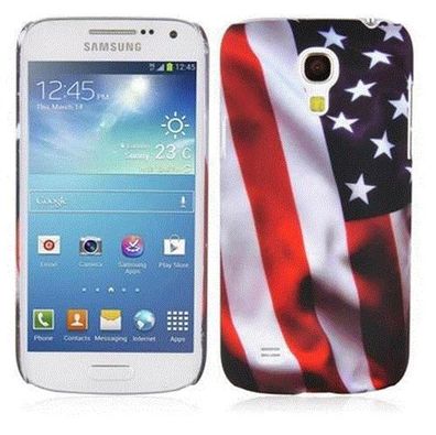 Cadorabo Hülle kompatibel mit Samsung Galaxy S4 MINI mit STARS AND Stripes Aufdruc...