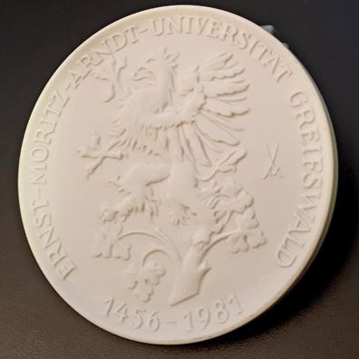 DDR Medaille Porzellan Meissen Ernst-Moritz-Arndt Universität Greifswald