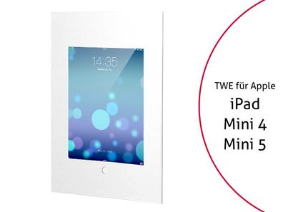TabLines TWE018W Tablet Wandeinbau fér Apple iPad Mini 4/5, HB, weiß
