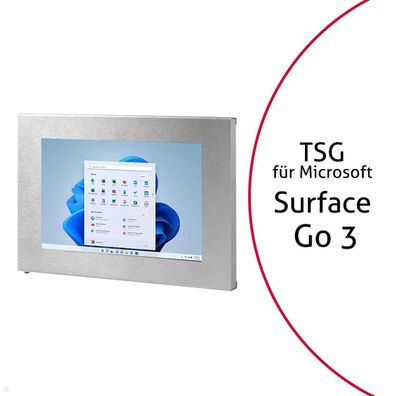 TabLines TSG084E Tablet Schutzgehäuse fér Microsoft Surface Go 3, Edelstahl