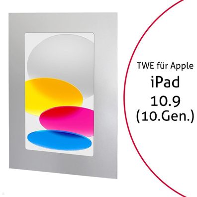 TabLines TWE108S Tablet Wandeinbau fér Apple iPad 10.9 (10. Gen.), silber