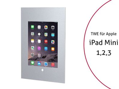 TabLines TWE040S Tablet Wandeinbau fér Apple iPad Mini 1/2/3 HB, silber