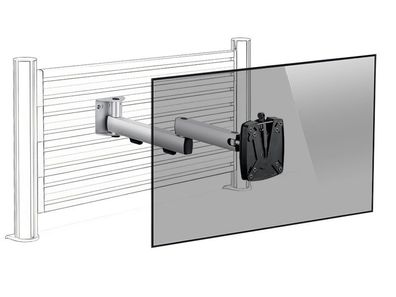 Novus TSS SlatWall Monitor Halter, schwenkbar (964 + 0119 + 014)