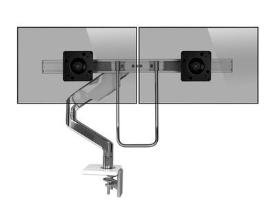 Humanscale M10 Dual Monitor Tischhalterung Klemme, schräg, weiß (M10CMWBHW)
