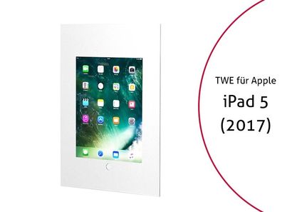 TabLines TWE035W Tablet Wandeinbau fér Apple iPad 5 (2017), HB, weiß