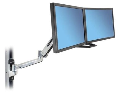 Ergotron LX HD Steh-Sitz Wandhalterung fér 2 Monitore mit Justiergriff