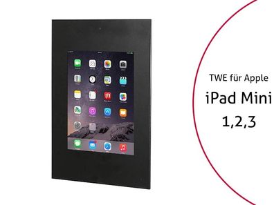 TabLines TWE042B Tablet Wandeinbau fér Apple iPad Mini 1/2/3 DS, schwarz