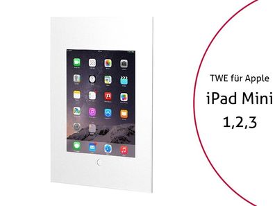 TabLines TWE040W Tablet Wandeinbau fér Apple iPad Mini 1/2/3 HB, weiß