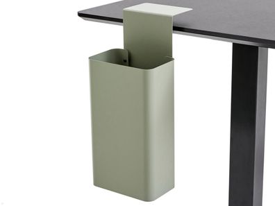 APTO Dustbin Schreibtisch Aufbewahrungsbox / Papierkorb mit Tischklemme, olivgré...