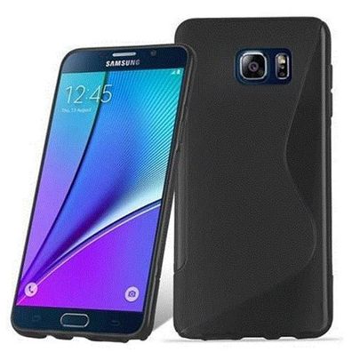 Cadorabo Hülle kompatibel mit Samsung Galaxy NOTE 5 in OXID Schwarz - Schutzhülle ...