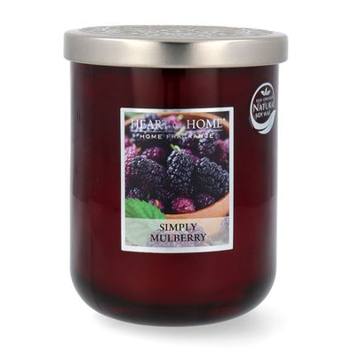Heart & Home Duftkerze Simply Mulberry Grosses Glas 340 g