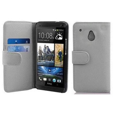 Cadorabo Hülle kompatibel mit HTC ONE M4 MINI in Magnesium WEIß - Schutzhülle aus ...