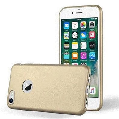 Cadorabo Hülle kompatibel mit Apple iPhone 7 / 7S / 8 / SE 2020 in Metallic GOLD ...
