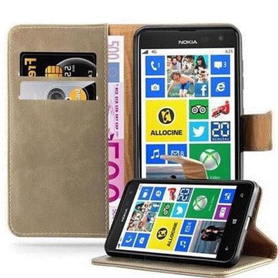 Cadorabo Hülle kompatibel mit Nokia Lumia 625 in Cappuccino BRAUN - Schutzhülle ...