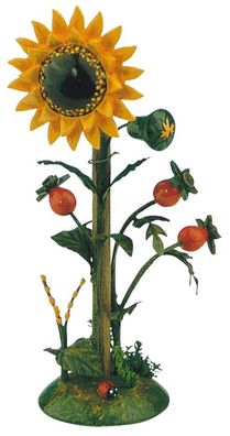 Original Hubrig Volkskunst Blumeninsel Sonnenblume - klein Erzgebirge