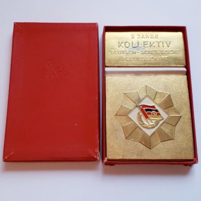 DDR Medaille 5 Jahre Deutsch - Sowjetische Freundschaft.