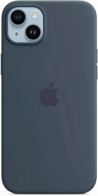 Apple iPhone 14 Plus Schutzhülle Silikon Case MagSafe Sturmblau