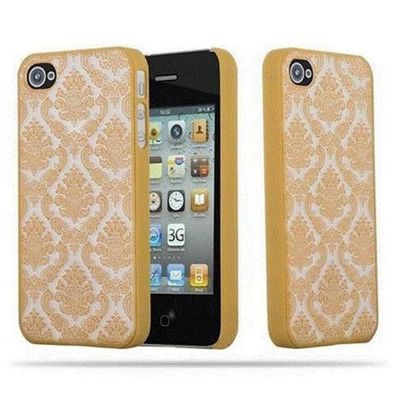 Cadorabo Hülle kompatibel mit Apple iPhone 4 / 4S in GOLD - Hard Case Schutzhülle ...