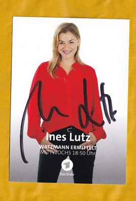 Ines Lutz - ( deutsche Schauspielerin - Watzmann ermittelt ) - persönlich signiert
