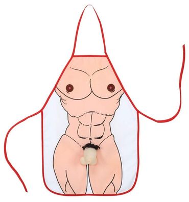 Schürze Männerkörper mit Plüsch-Penis