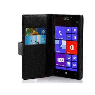 Cadorabo Hülle kompatibel mit Nokia Lumia 925 in OXID Schwarz - Schutzhülle aus ...