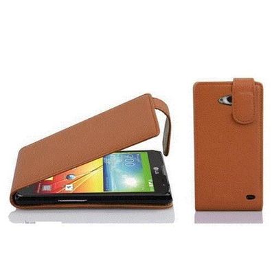 Cadorabo Hülle kompatibel mit LG L90 (1. SIM) in COGNAC BRAUN - Schutzhülle im ...