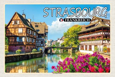 Top-Schild m. Kordel, versch. Größen, Straßburg, Frankreich, petit france, neu & ovp