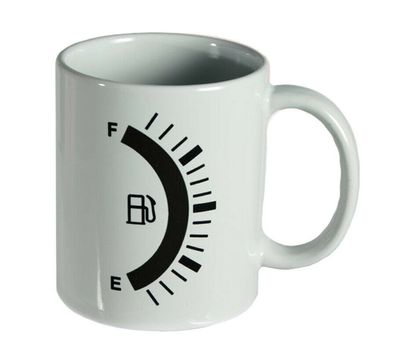 Kaffee Becher Tankanzeige Thermoeffekt Tee Tasse Cup Bürotasse Kaffeebecher