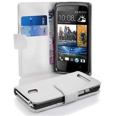 Cadorabo Hülle kompatibel mit HTC Desire 500 in Magnesium WEIß - Schutzhülle aus ...