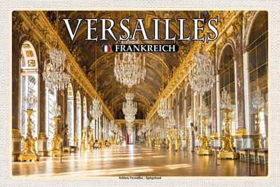Top-Schild m. Kordel, versch. Größen, Versailles, Frankreich, Spiegelsaal, neu & ovp