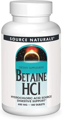 Source Naturals, Betaine HCl, 650mg, 180 Tabletten