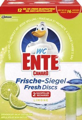 153,47EUR/1l WC Ente Frische Siegel Fresh Disks Limone/ Limette 2x36ml