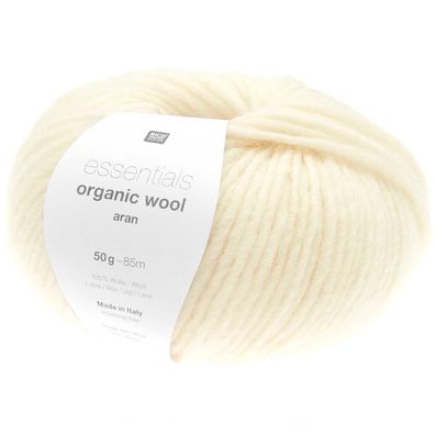 50g essential organic wool aran - leichtes weiches Flammgarn