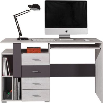 Schreibtisch Next NX13 Computertisch mit 4 Schubladen und Auszieh Tastaturablage