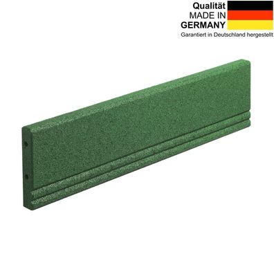 Gummi Randstein, Tiefbord, Wegeinfassung, Randeinfassung, grün, 100 x 25 x 5 cm