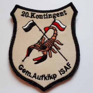 Bundeswehr Aufnäher Patch 20. Kontingent Gem. Aufklkp ISAF