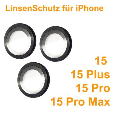 Kamera Schutz für iPhone 15 Pro Max Plus Linsen Schutz Glas Camera Linse Kamerasch...