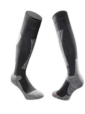 Limuwa Unisex Kniestrümpfe Socken Skisocken Wintersocken Gr: 39-42 schwarz grau