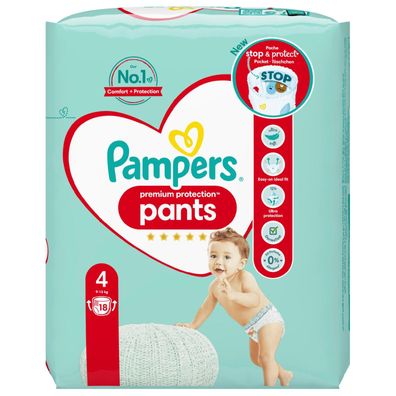 Pampers Premium Protection Pants Gr??e 4 Maxi, 18er windeln baby