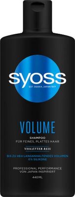 23,66EUR/1l Syoss Shampoo Volume 440ml Flasche