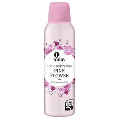 34,60EUR/1l Today Deospray Bodyspray Pink Flower 200ml