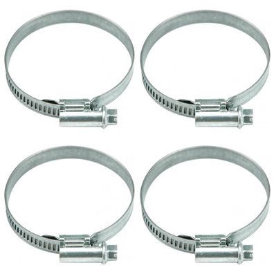 4 x Bandschneckenklemme 10-16 rostfrei