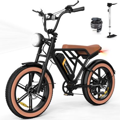 Colorway Elektrofahrräder, 20 Zoll Offroad E-Bike mit 4.0 Fat Reifen