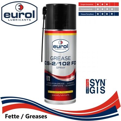 EUROL GREASE CS-2/102FD Spray 400 ml Mehrzweck Schmierfett Schmiermittel SYNGIS