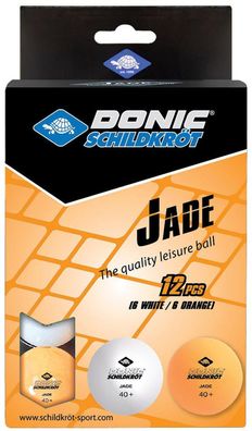 Donic Tischtennisbälle Jade 12 Stück 6x orange, 6x weiß