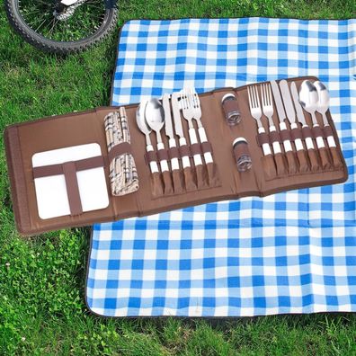 NEU Outdoor Camping Besteck Set für Zelten Festival Picknick Urlaub Reise Angeln