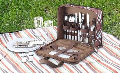 NEU Outdoor Camping Geschirr Besteck Set für Zelten Festival Picknick Urlaub