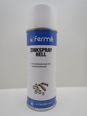 Fermit 70258 Zinkspray Hell Korrosionsschutz Schutz Oberfläche Spraydose 400ml